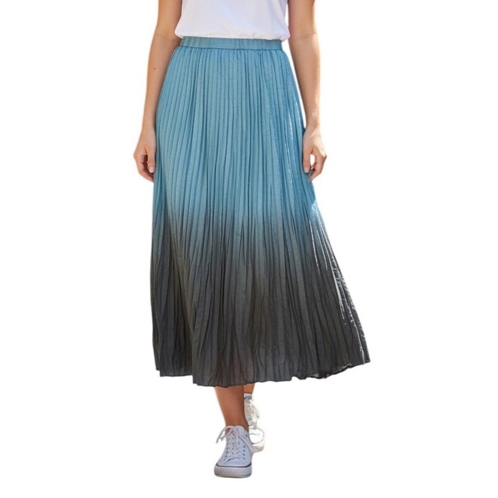 Garnet Hill 100% Silk Maxi Skirt Size Small